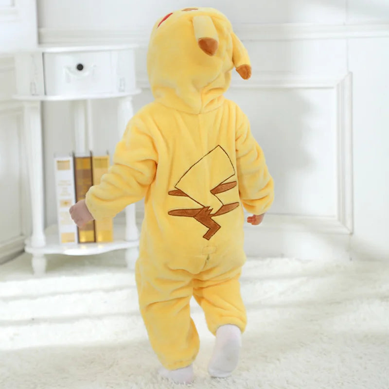 Kigurumi Pikachu Bébé — Combinaison Pyjama Polaire Jaune