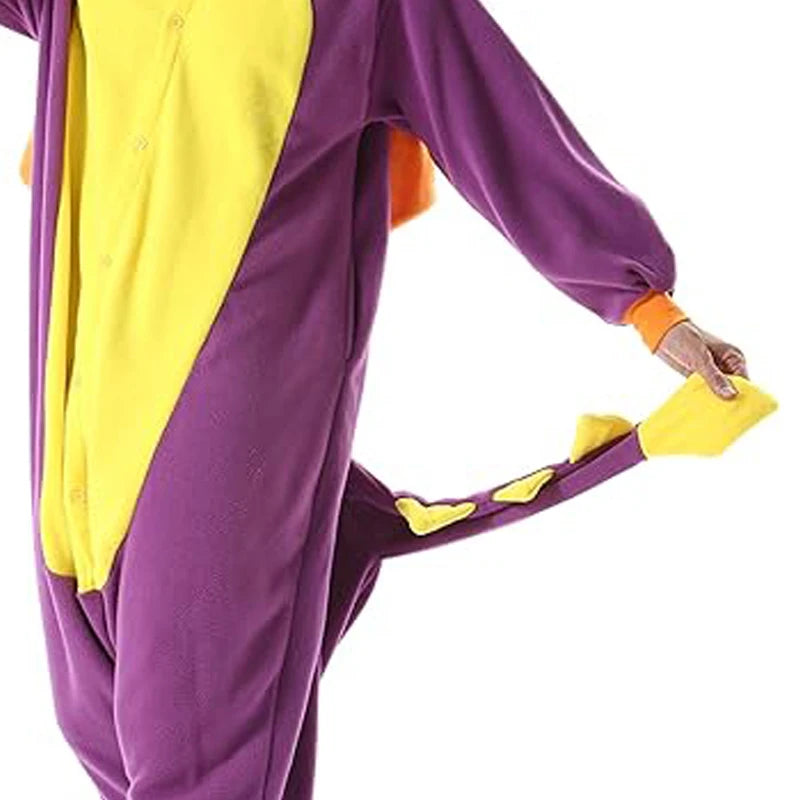 Kigurumi Dragon Adulte — Combinaison Pyjama Polaire à Capuche
