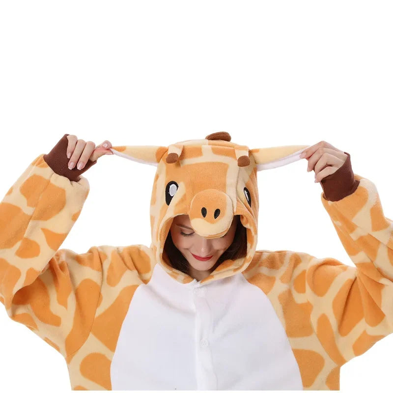 Grenouillère Girafe Adulte — Combinaison Pyjama Polaire