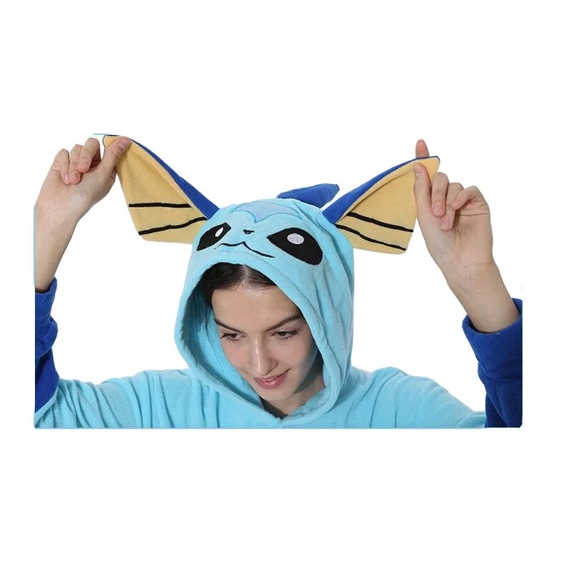 Kigurumi Aquali — Combinaison Pyjama Polaire Bleue Adulte