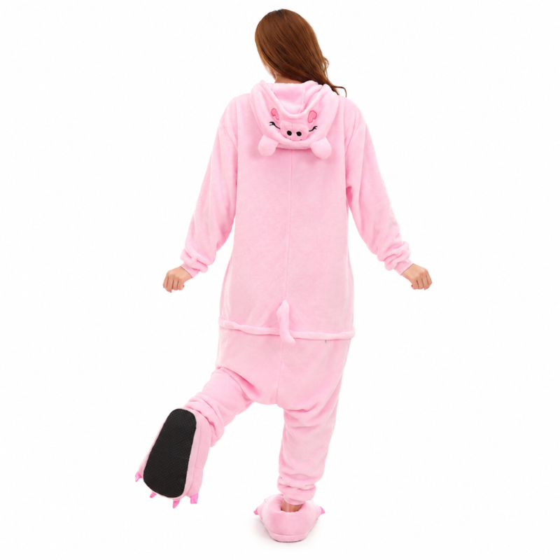 Grenouillère Cochon — Combinaison Pyjama Polaire Rose Adulte