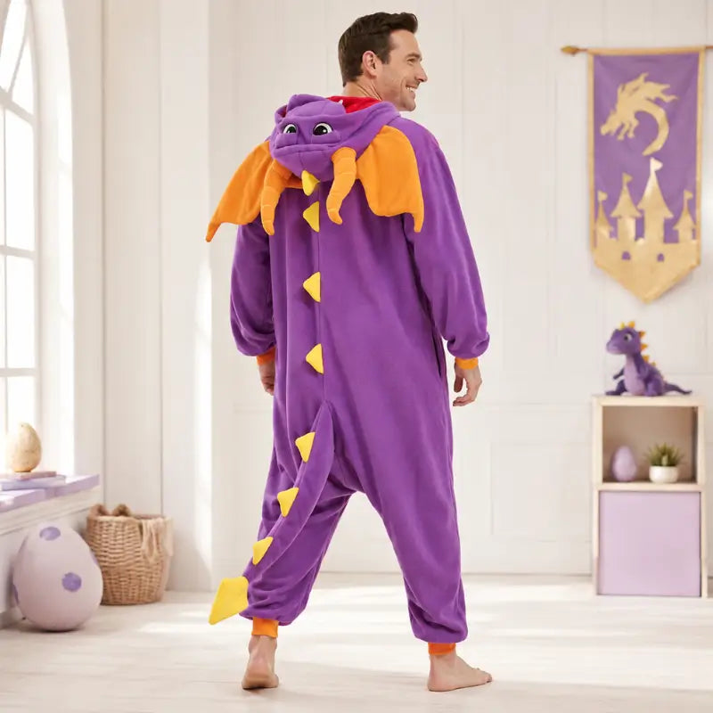 Kigurumi Dragon Adulte — Combinaison Pyjama Polaire à Capuche