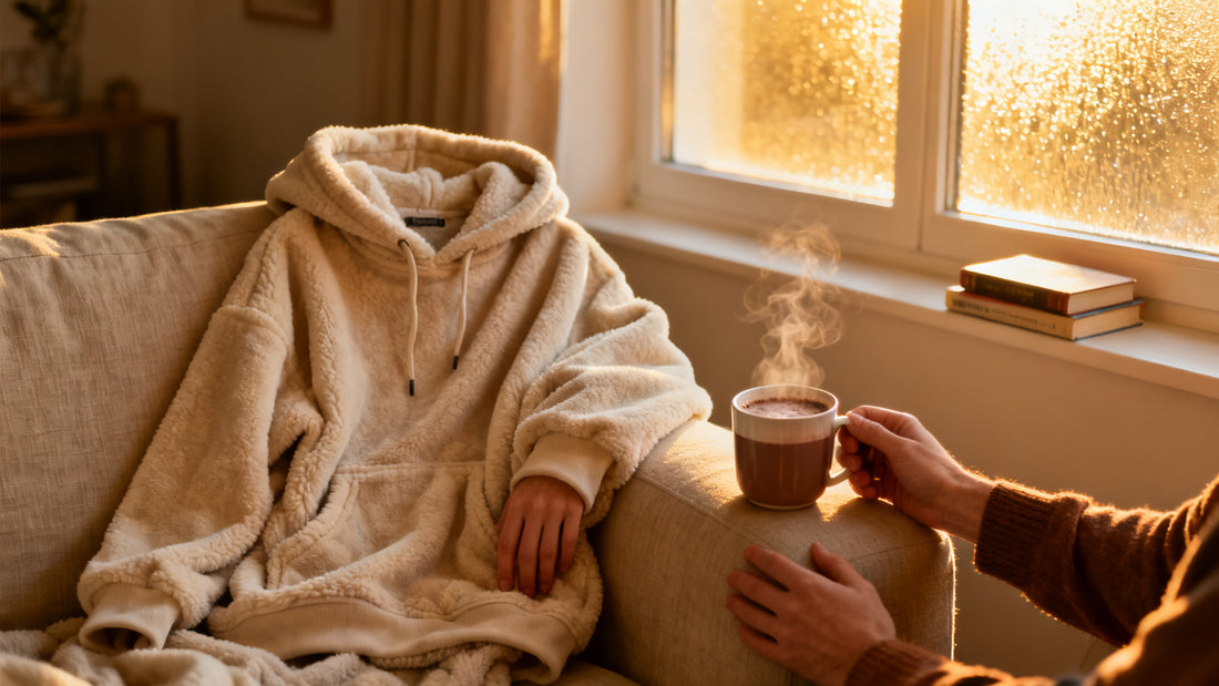 Pull couverture cocooning : le guide pour choisir ton plaid à manches préféré