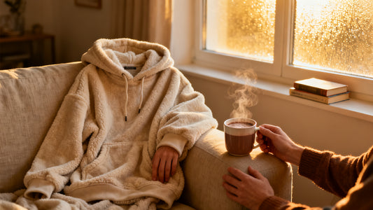 Pull couverture cocooning : le guide pour choisir ton plaid à manches préféré