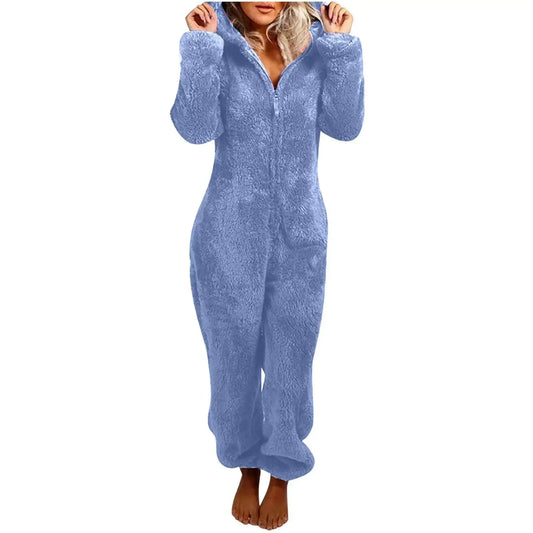 Grenouillère Femme Polaire Bleue