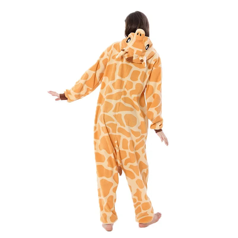 Grenouillère Girafe Adulte — Combinaison Pyjama Polaire