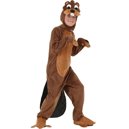 Kigurumi Castor — Déguisement Combinaison Pyjama à Queue