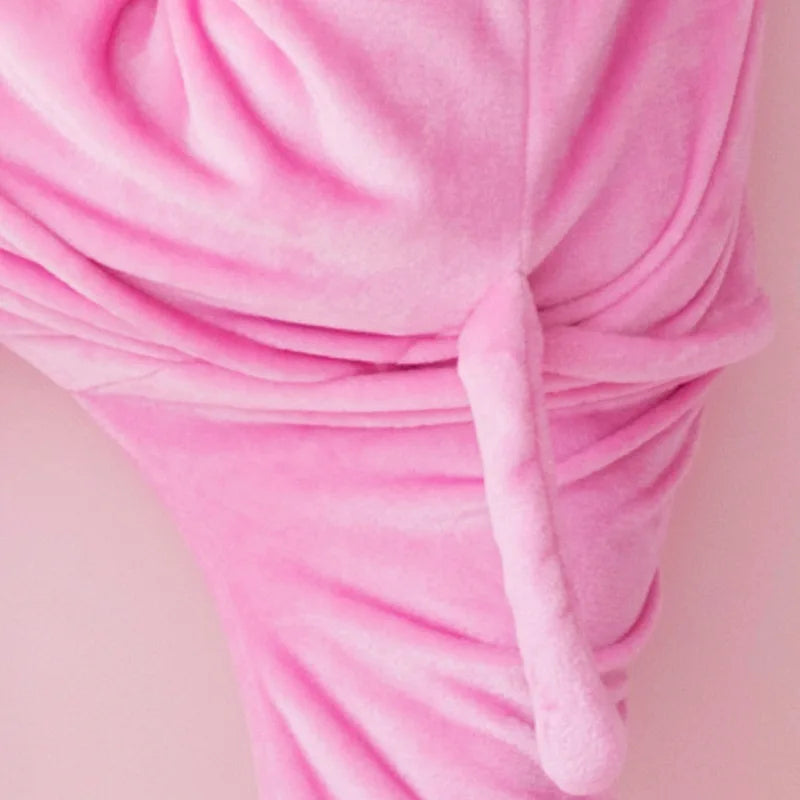 Kigurumi Panthère Rose — Combinaison Pyjama Polaire Rose Adulte