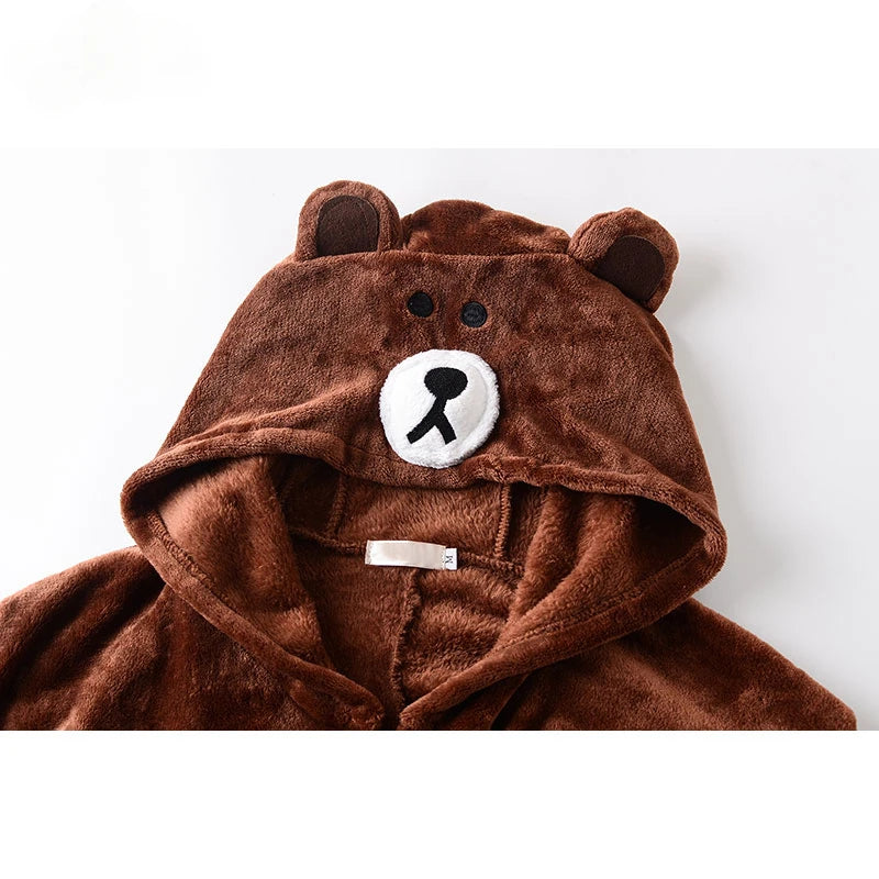 Kigurumi Ours — Combinaison Pyjama Polaire Marron Adulte