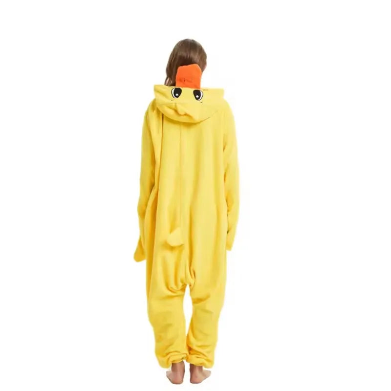 Grenouillère Canard — Combinaison Pyjama Polaire Jaune Adulte