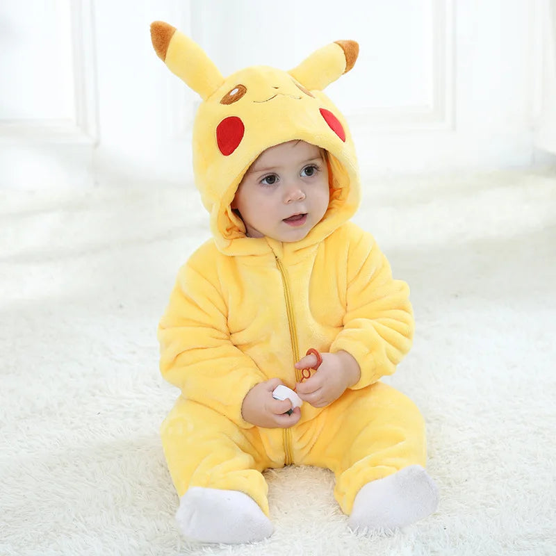 Kigurumi Pikachu Bébé — Combinaison Pyjama Polaire Jaune