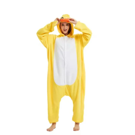 Grenouillère Canard — Combinaison Pyjama Polaire Jaune Adulte