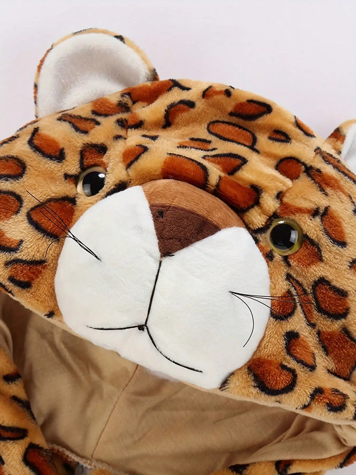 Grenouillère Léopard Bébé — Combinaison Pyjama Polaire à Capuche