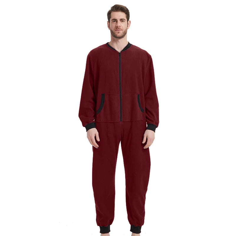 Fermeture éclair demi-longueur pyjama une pièce homme VACIGODEN