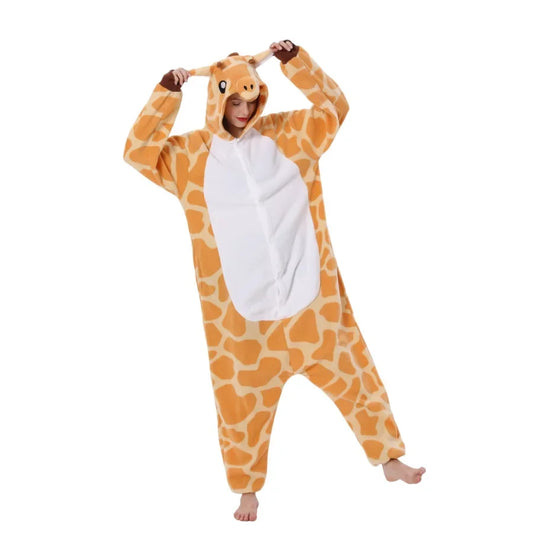 Grenouillère Girafe Adulte — Combinaison Pyjama Polaire