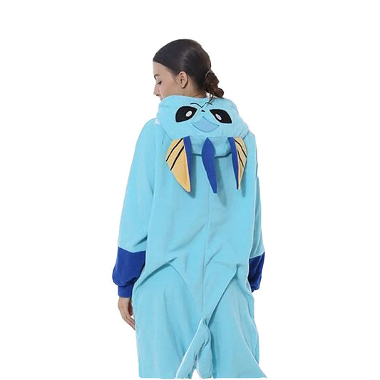 Kigurumi Aquali — Combinaison Pyjama Polaire Bleue Adulte