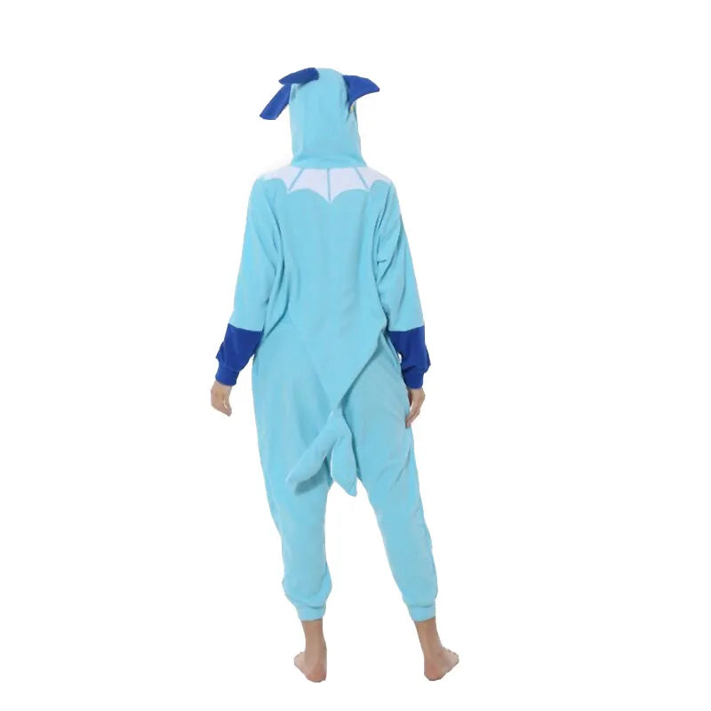 Kigurumi Aquali — Combinaison Pyjama Polaire Bleue Adulte