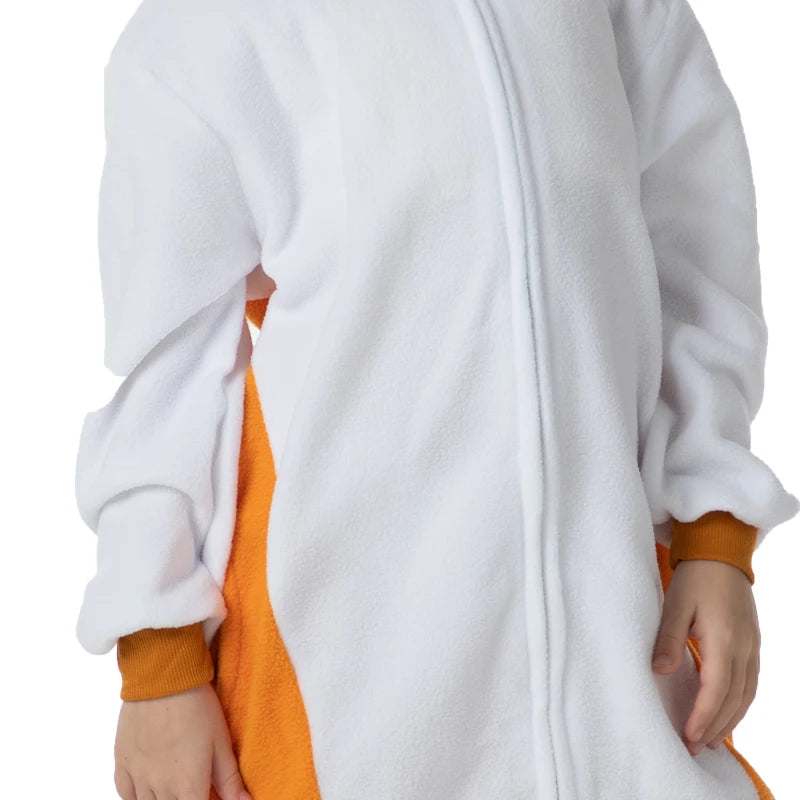 Grenouillère Hamster — Combinaison Pyjama Polaire Blanc et Orange