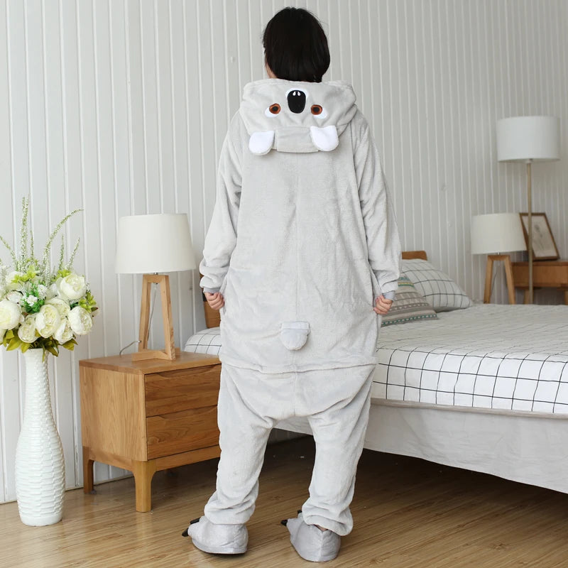 Kigurumi Koala Adulte — Combinaison Pyjama Grise à Capuche