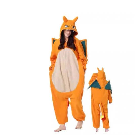 Kigurumi Charizard Pokémon, comparaison tailles S M L XL de 148 à 188 cm