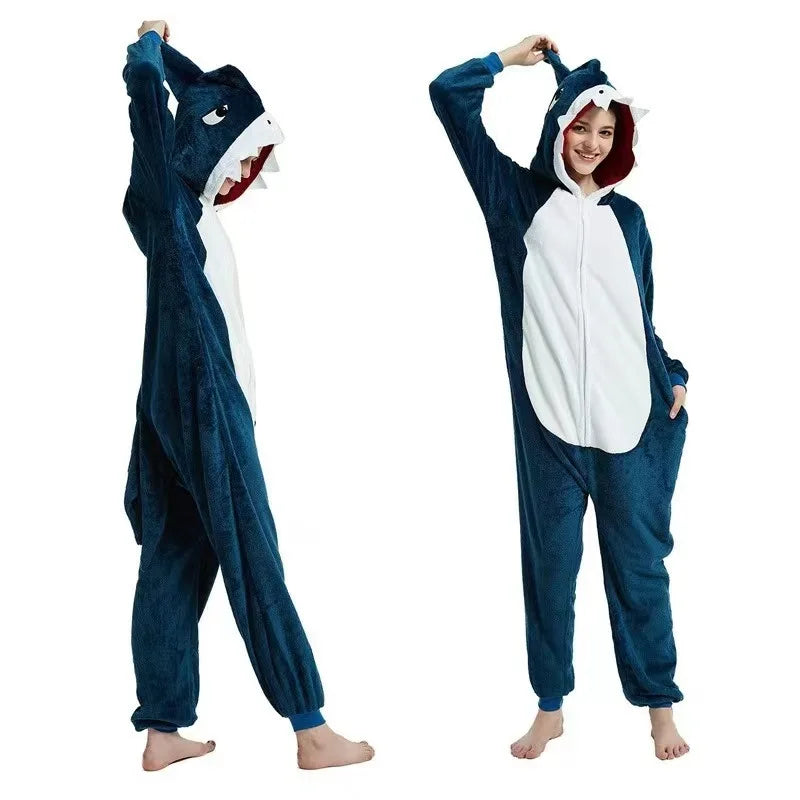 Grenouillère Requin — Combinaison Pyjama Polaire (Enfant & Adulte)