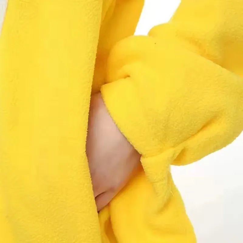 Grenouillère Canard — Combinaison Pyjama Polaire Jaune Adulte