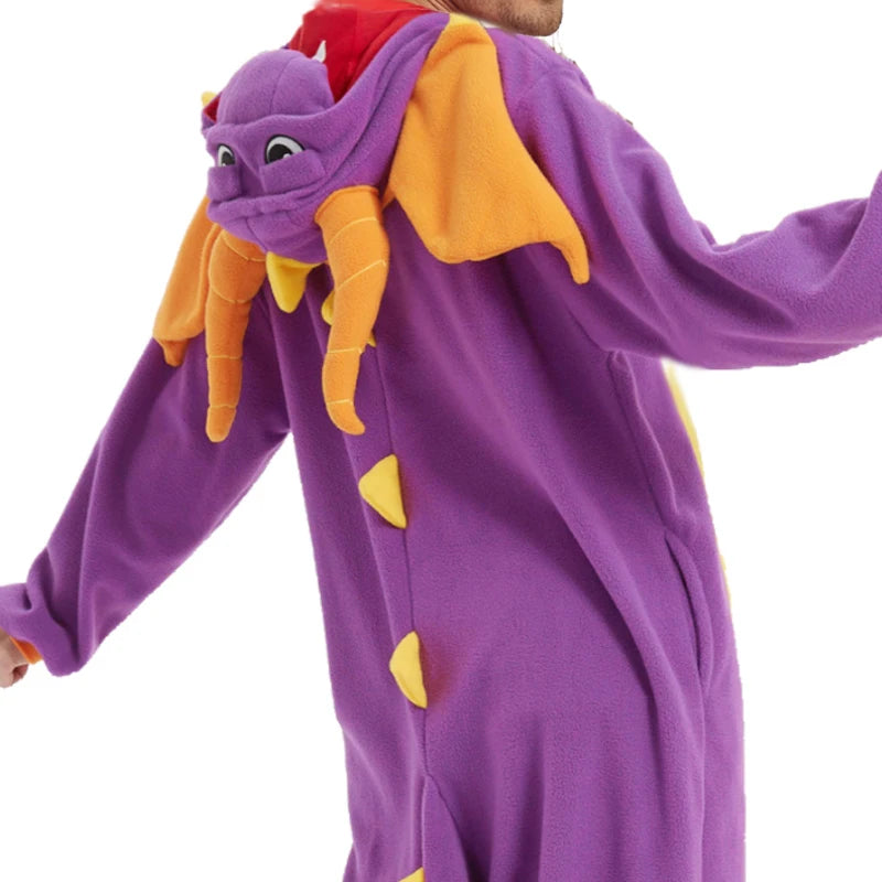Kigurumi Dragon Adulte — Combinaison Pyjama Polaire à Capuche