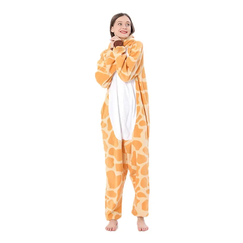 Grenouillère Girafe Adulte — Combinaison Pyjama Polaire