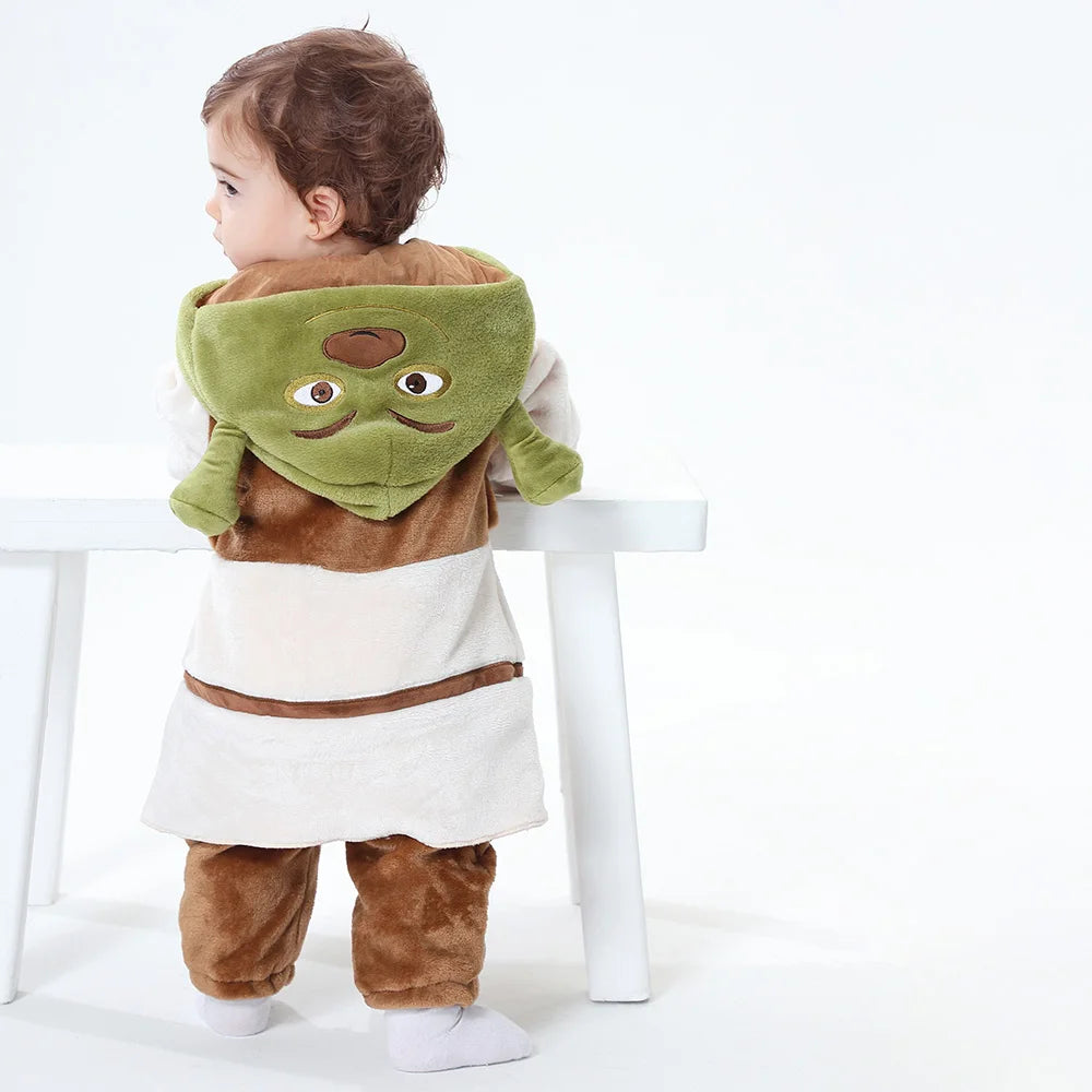 Kigurumi Shrek Bébé — Combinaison Pyjama Polaire Verte et Beige