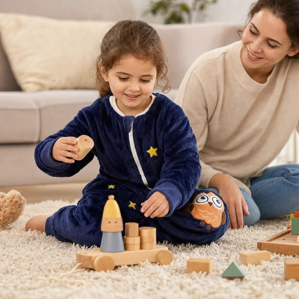 Grenouillère Enfant Hibou en situation