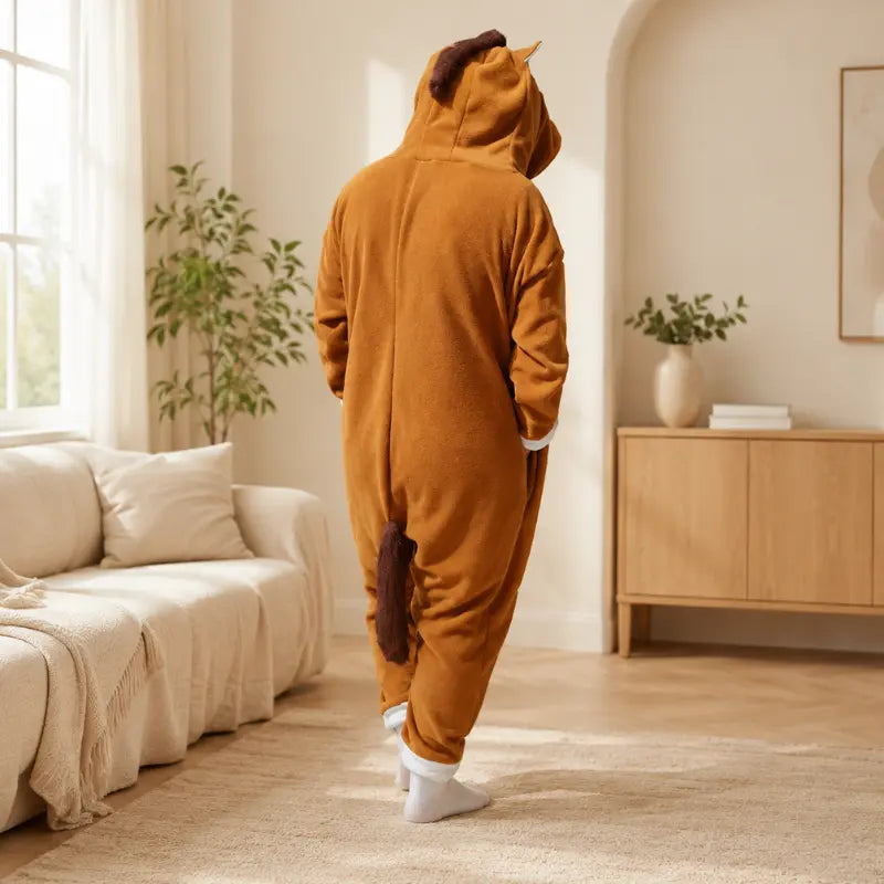 Kigurumi Cheval — Combinaison Pyjama Polaire à Capuche
