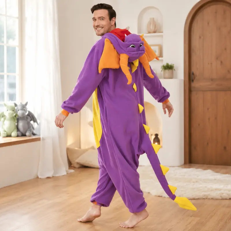 Kigurumi Dragon Adulte — Combinaison Pyjama Polaire à Capuche